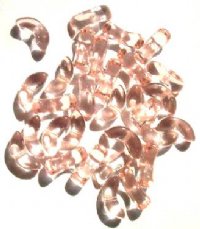 30 14mm Transparent Rose Pink Angel Wing Beads